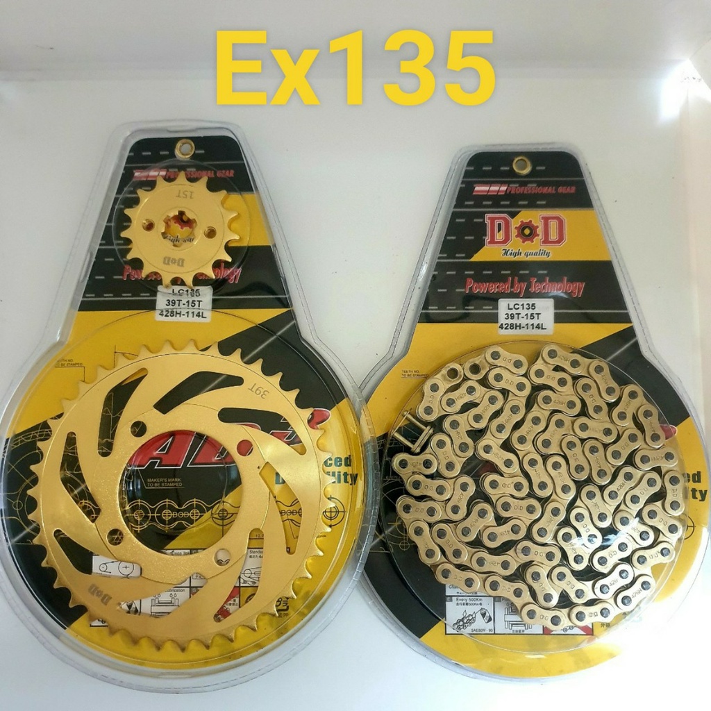 Bộ nhông sên dĩa vàng Exciter150 , Ex 135, Winner, Raider , Sonic, Sirius ,Wave hàng cao cấp