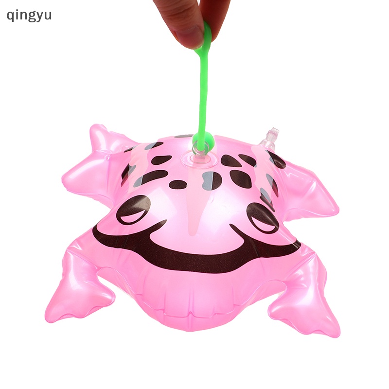 Đồ chơi bơm hơi ếch phát sáng mới nảy quầy hàng chợ đêm cho trẻ em đèn flash pvc mặt dây chuyền ếch quà tặng trẻ em tốt