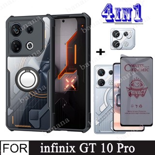 Infinix gt 10 pro ốp lưng chống sốc cho infinix note 30 vip 5g 12 g96 11s 10 pro hot 30i 30 20s 20i 12 12i 11 10 play 10s 10i smart 7 5 pro 4 in 1 anti-spy privacy screen Inox