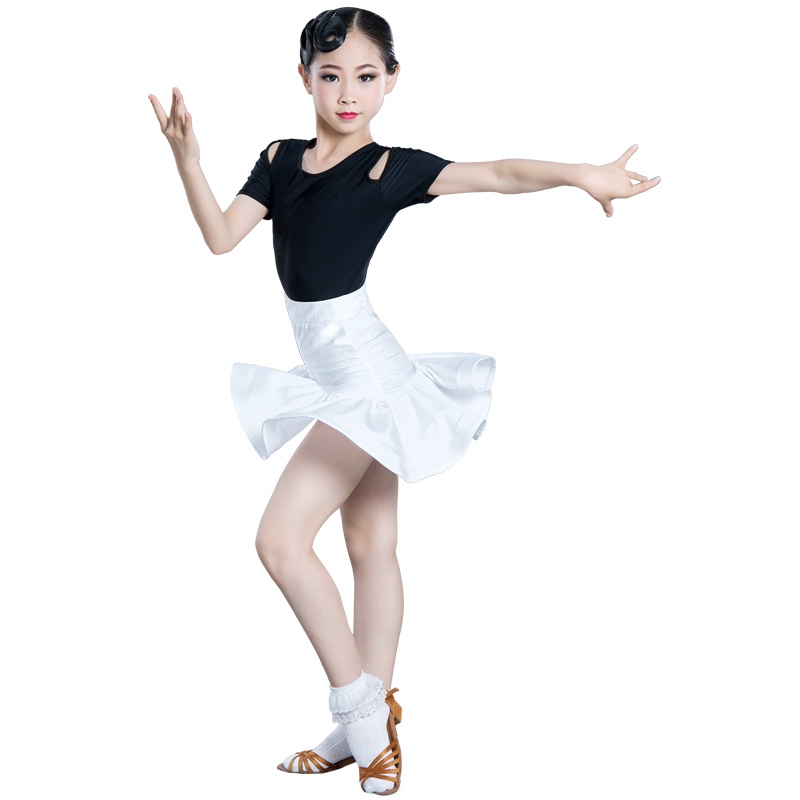 Trang phục khiêu vũ latin váy khiêu vũ trang phục trẻ em cô gái thực hành trang phục chia trang phục khiêu vũ ngắn-
