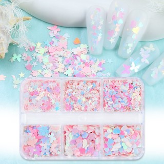 Khay hoạt hình bướm & thỏ đủ màu pastel trang trí móng tay