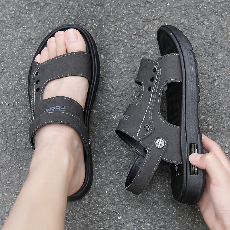 Giày Sandal Hở Ngón Đế Mềm Thoải Mái Thời Trang Đi Biển Cho Nam