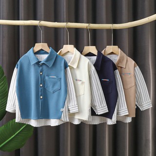 Áo sơ mi dài tay phong cách mới dành cho bé trai