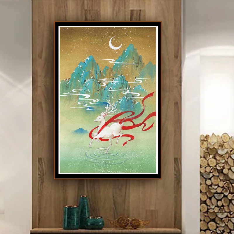 Bộ Tranh Thêu Chữ Thập diy 11ct Hình Núi Và Sông