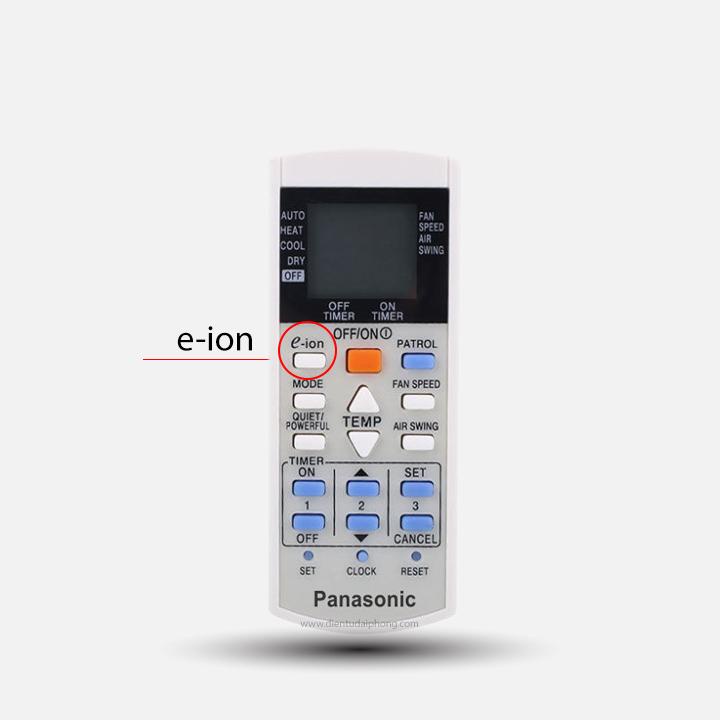 Remote máy lạnh Panasonic E-ion 2 chiều, điều khiển điều hòa Pana eion mẫu 2 Xịn
