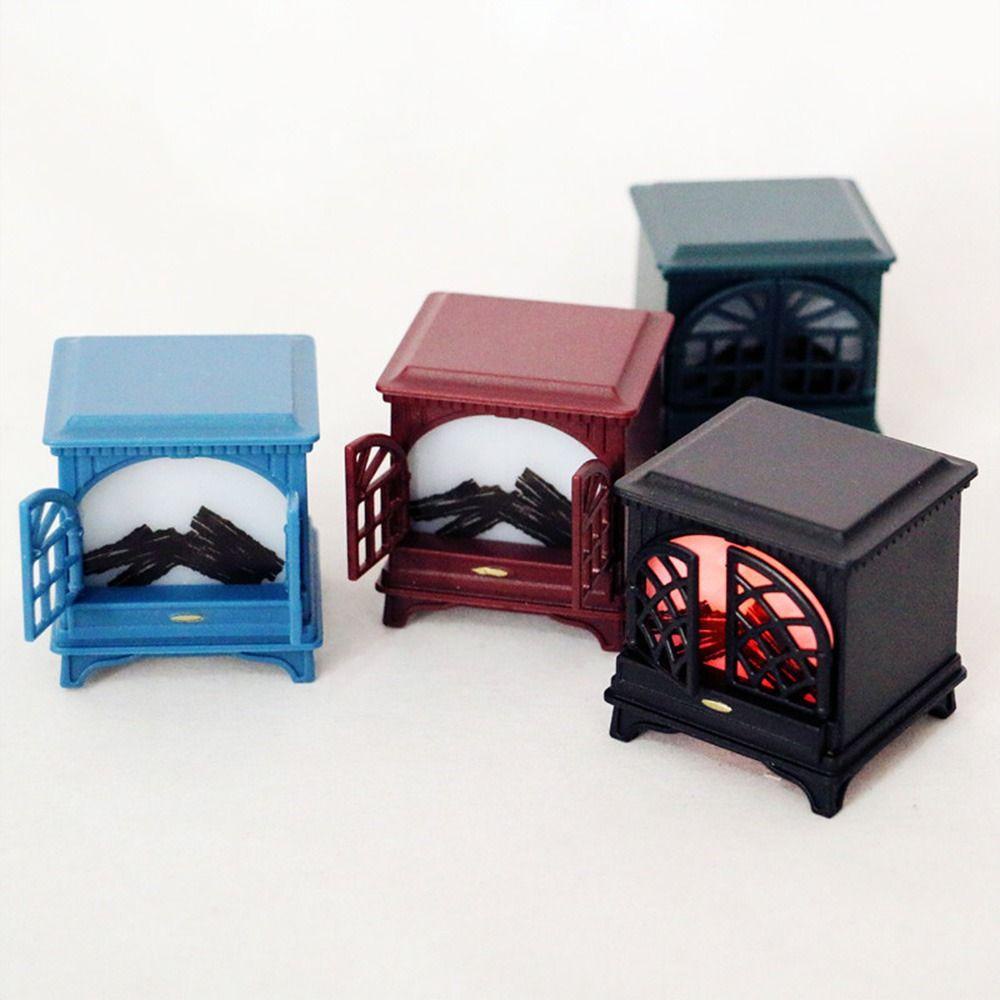 Lò Sưởi Màu Cầu Vồng Trang Trí Phòng Khách Mới Tỉ Lệ 1: 12