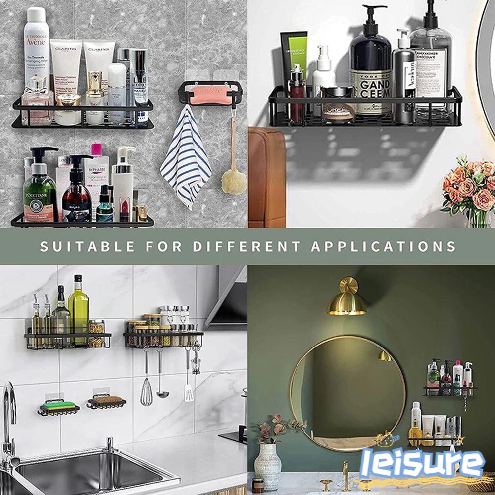 ♫DAPHNE♫ Convenient Bathtub Wall-mounted Adhesive Corner Shower Caddies Space Saving Supplies Drill Free Organizer Bathroom Accessories