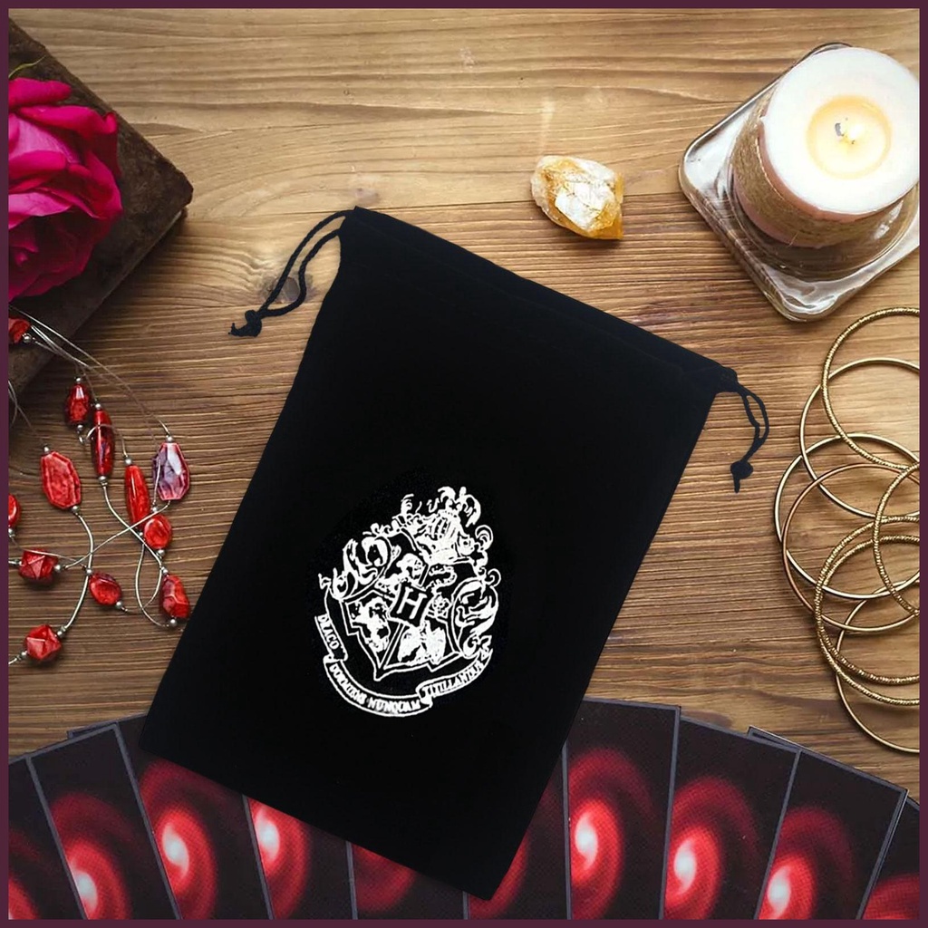 Túi Dây Rút Đựng Thẻ Bài Tarot Thêu Họa Tiết Dễ Thương