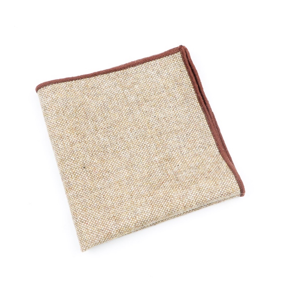 Khăn Tay Len Vuông Kẻ Sọc Màu Sắc Vintage Dành Cho Nam