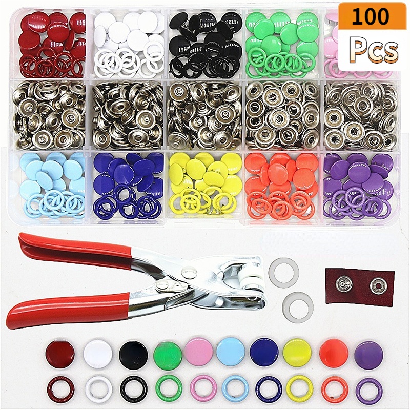 Kìm Kẹp Năm Nút Áo DIY Bằng Kim Loại Không Cần Đóng Lỗ Không Cần Khoan Lỗ Dành Cho Trẻ Em