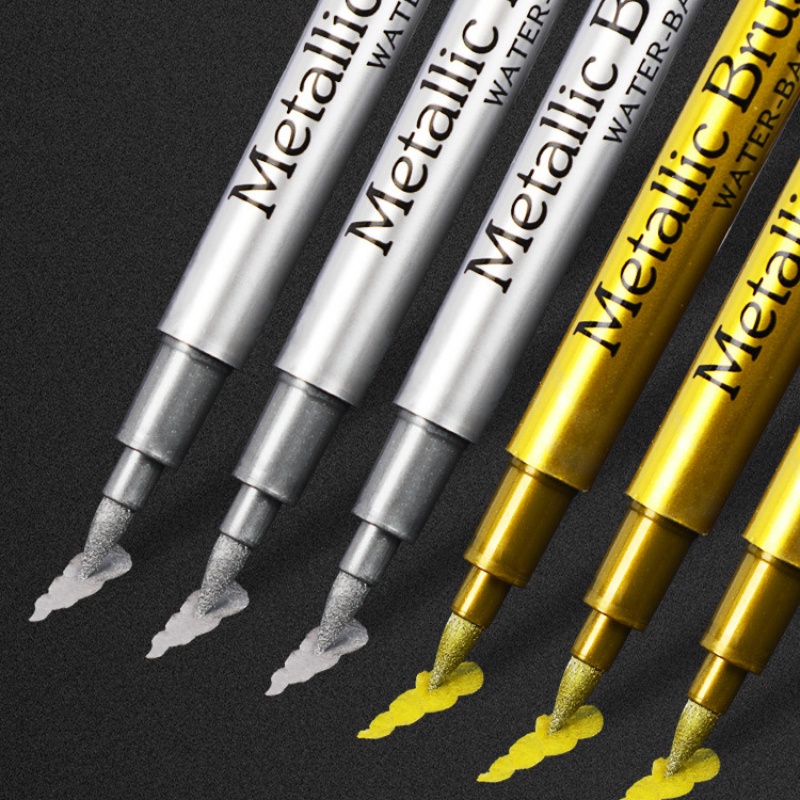 Bút Kim Loại Vẽ Tranh / Bút / Bút / Bút Đánh Dấu / Bút Màu Vàng / Bạc / Văn Phòng Trường Học / Thủ Công