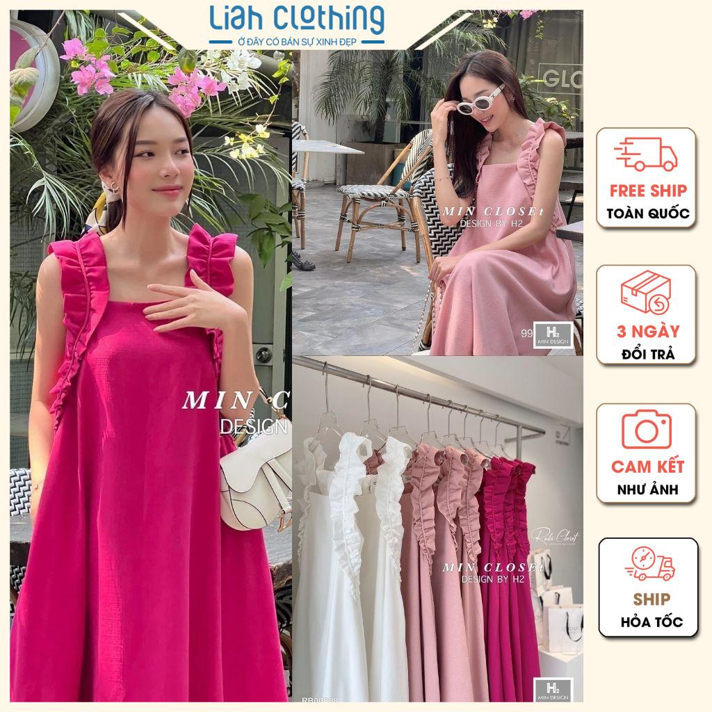 D3-268 | Váy hai dây bèo vai siêu hot - chất dạ mỏng có lót trong | Liah clothing