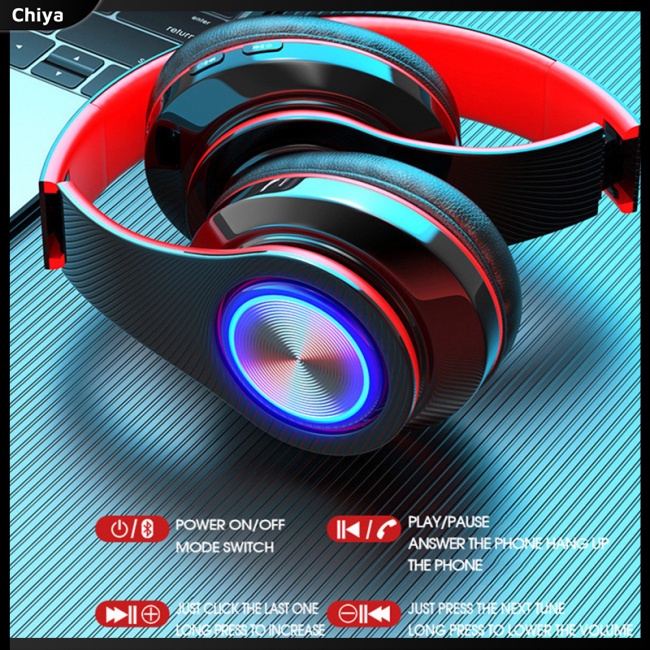 Tai nghe không dây B39 Âm Thanh Siêu Trầm Phát Sáng Nhiều Màu Sắc