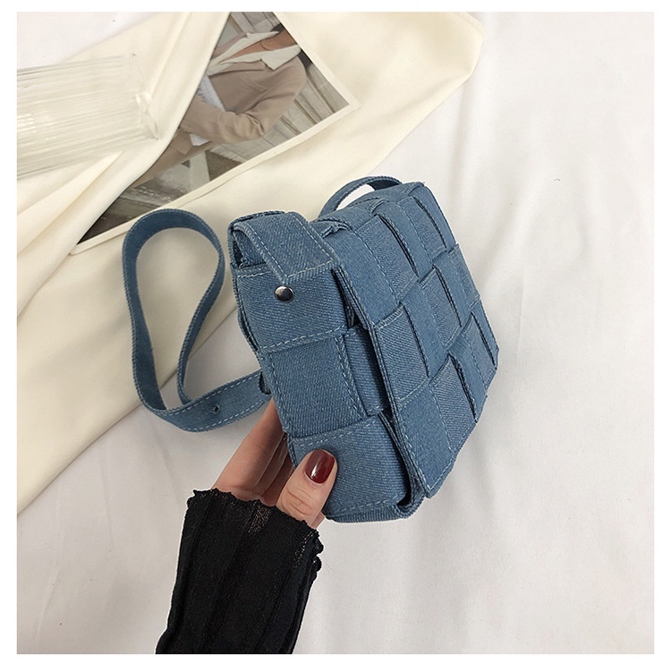 Túi Xách Denim Dệt Hình Vuông Nhỏ Thời Trang Xuân Hè 2023 Cho Nữ