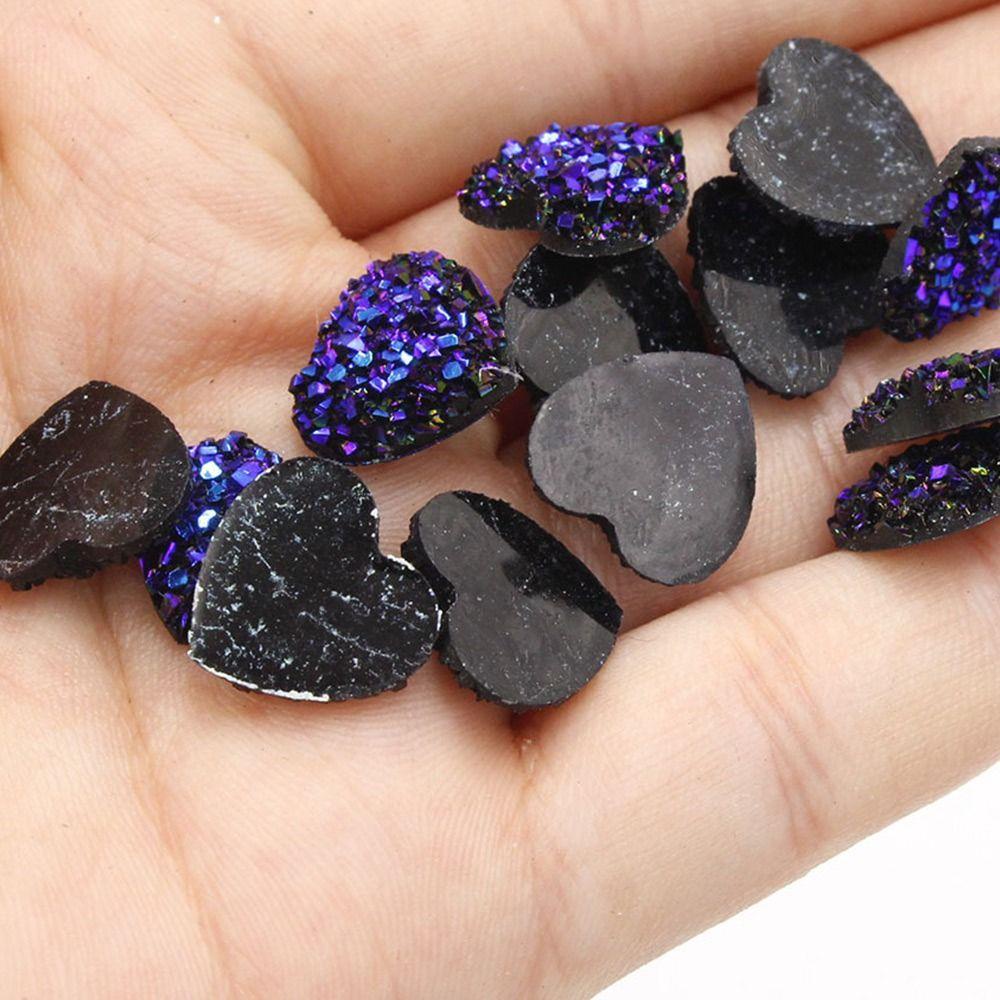 Daphs 12mm 100 Chiếc Trái Tim Long Lanh|Phụ Kiện Trang Sức Sang Trọng Handmade