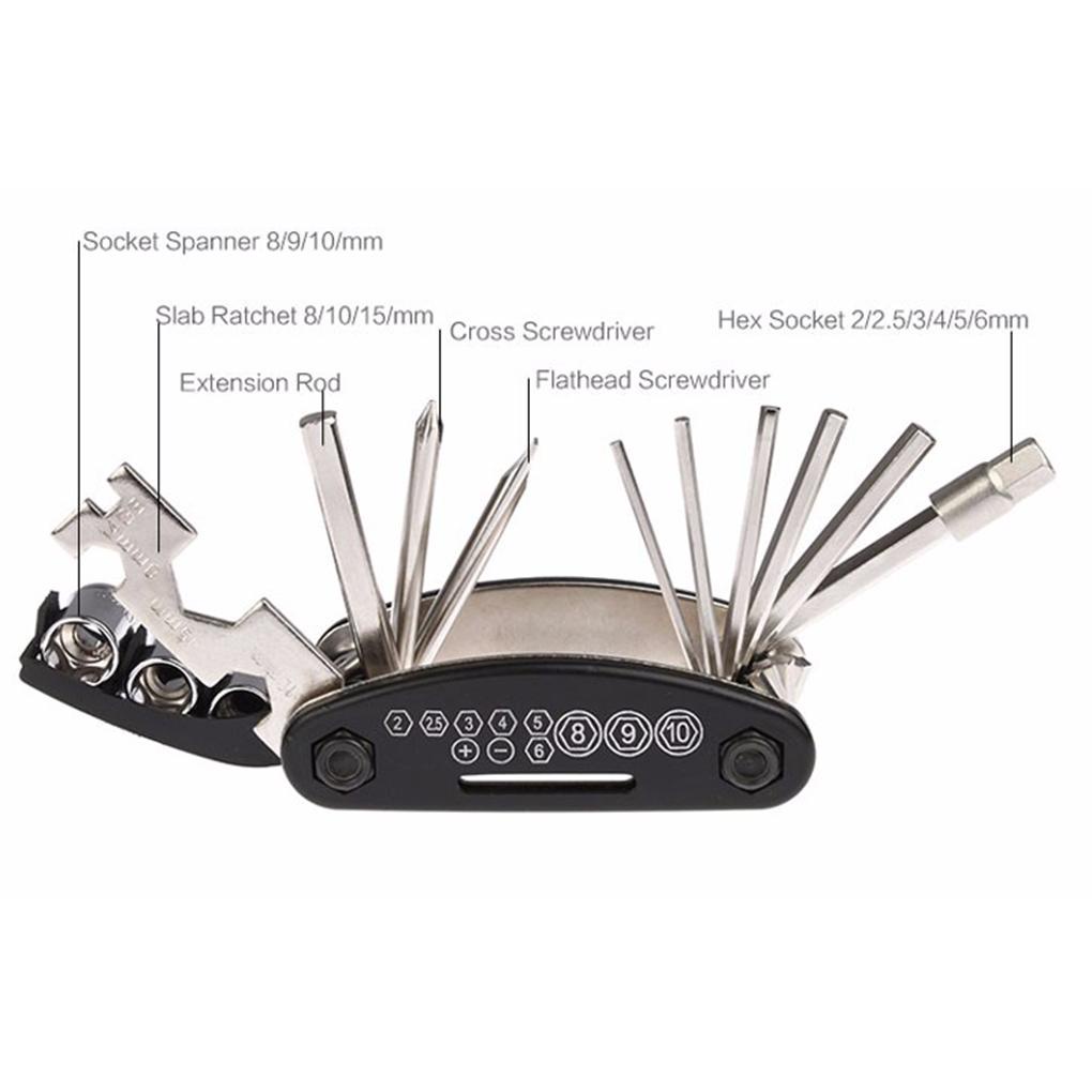 Bộ Dụng Cụ Sửa Chữa Xe Đạp Leo Núi Đa Năng 15 Trong 1