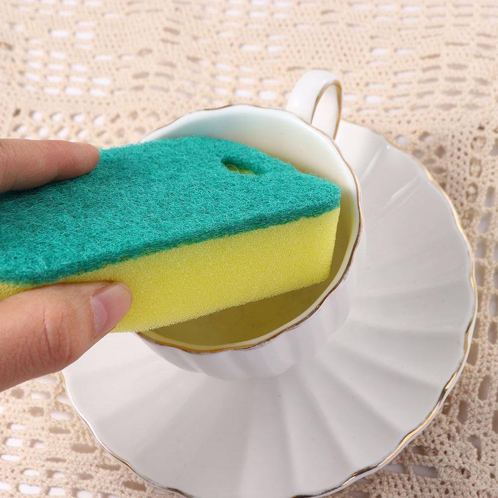 Set 10 Miếng Bọt Biển Rửa Chén Đa Năng Chống Trầy Xước Có Thể Giặt Sạch