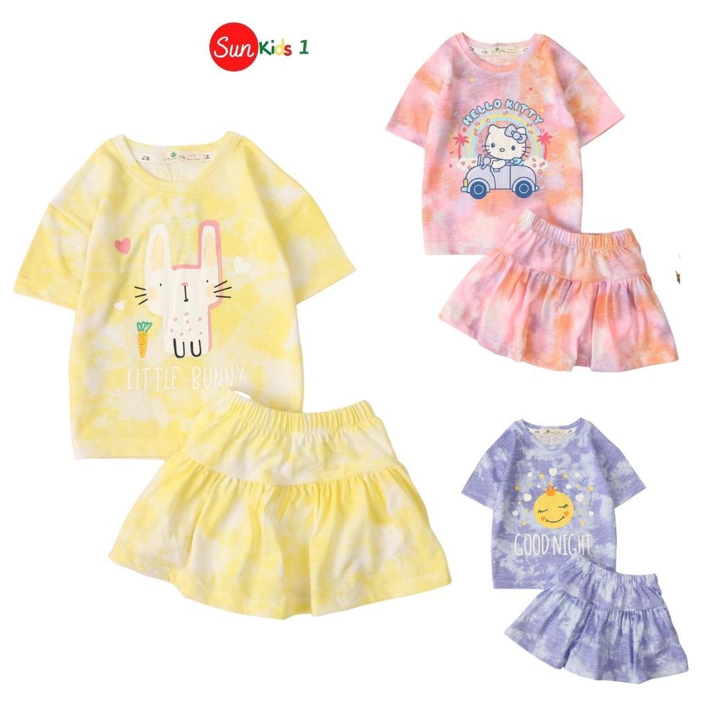Đồ bộ thun bé gái, đồ bộ trẻ em chất cotton, có nhiều màu, size 3-10 tuổi - SUNKIDS