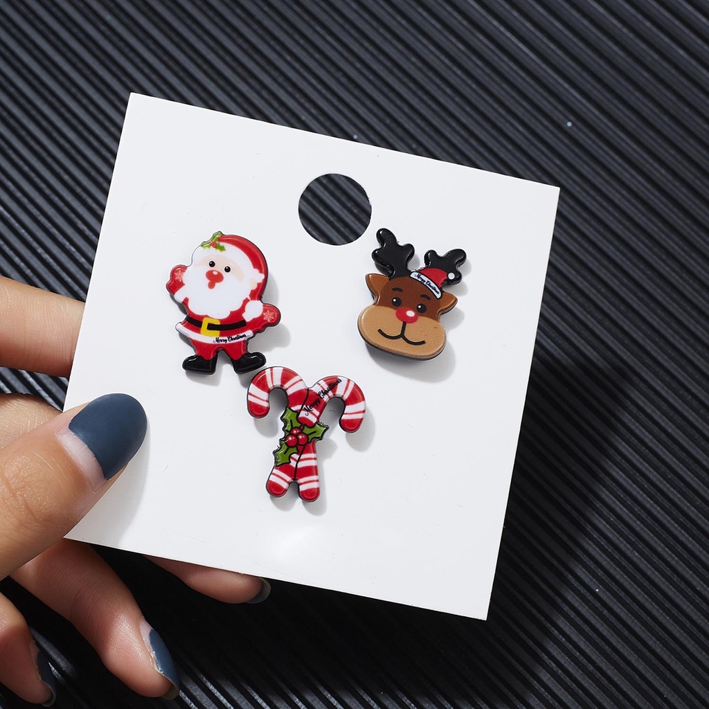 Set 3 Ghim Cài Áo Họa Tiết Giáng Sinh Dễ Thương