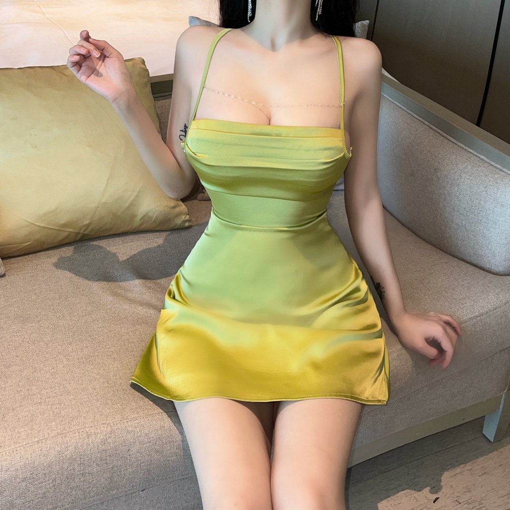 18YX1476 European and American 2023 sexy cross backless suspender skirt pure style dress KBCQ | BigBuy360 - bigbuy360.vn