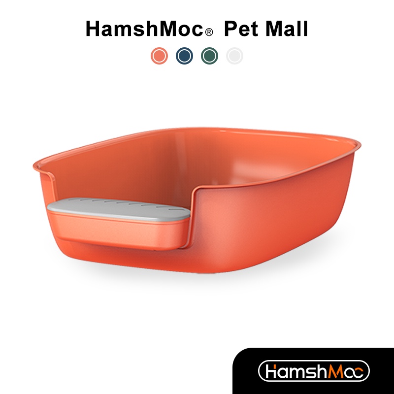 HamshMoc Hộp Đi Vệ Sinh Hai Mặt Chống Văng Nước Cho Mèo Cưng