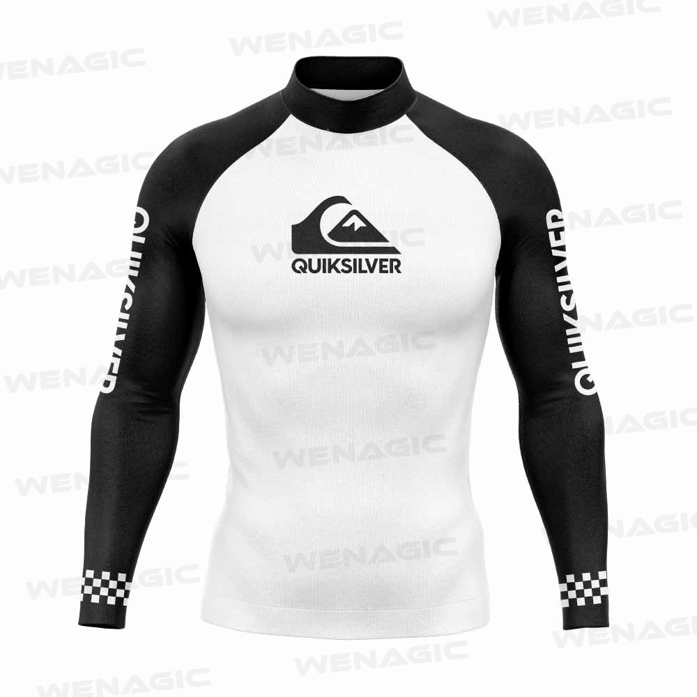 Bộ Đồ Bơi Lướt Sóng Dài Tay Chống Tia Uv Màu Bạc Cho Nam