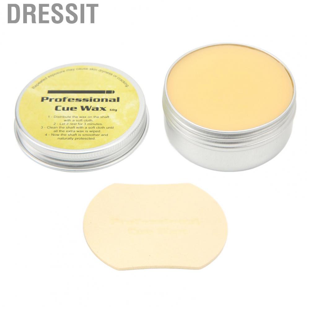 Dressit Stick Cue Wax  Silky Pool Shaft Protective with Polishing Sheet for Wooden Shafts