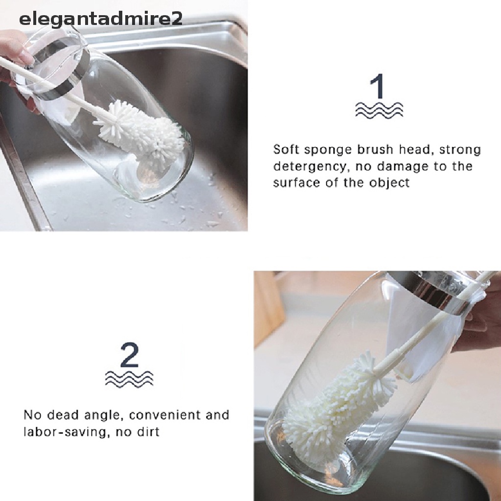 Bàn Chải Xốp Mềm Cán Dài Vệ Sinh Bình Thủy Tinh / Ly Rượu Tiện Dụng