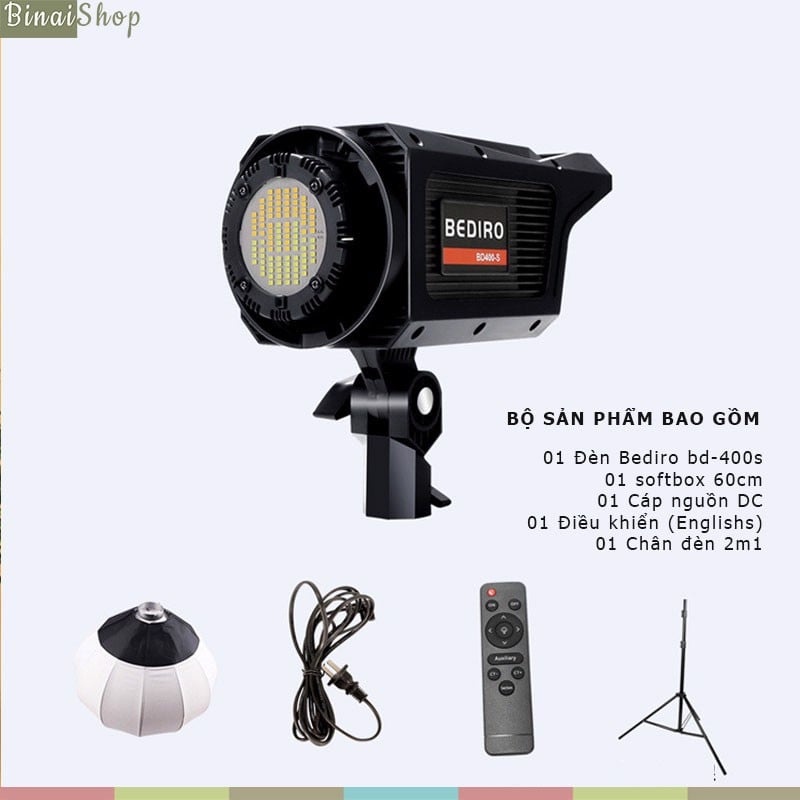Đèn Studio - Bediro Bowen Bd-400s Cho Phòng Chụp Sản Phẩm, Quay Phim, Livestream