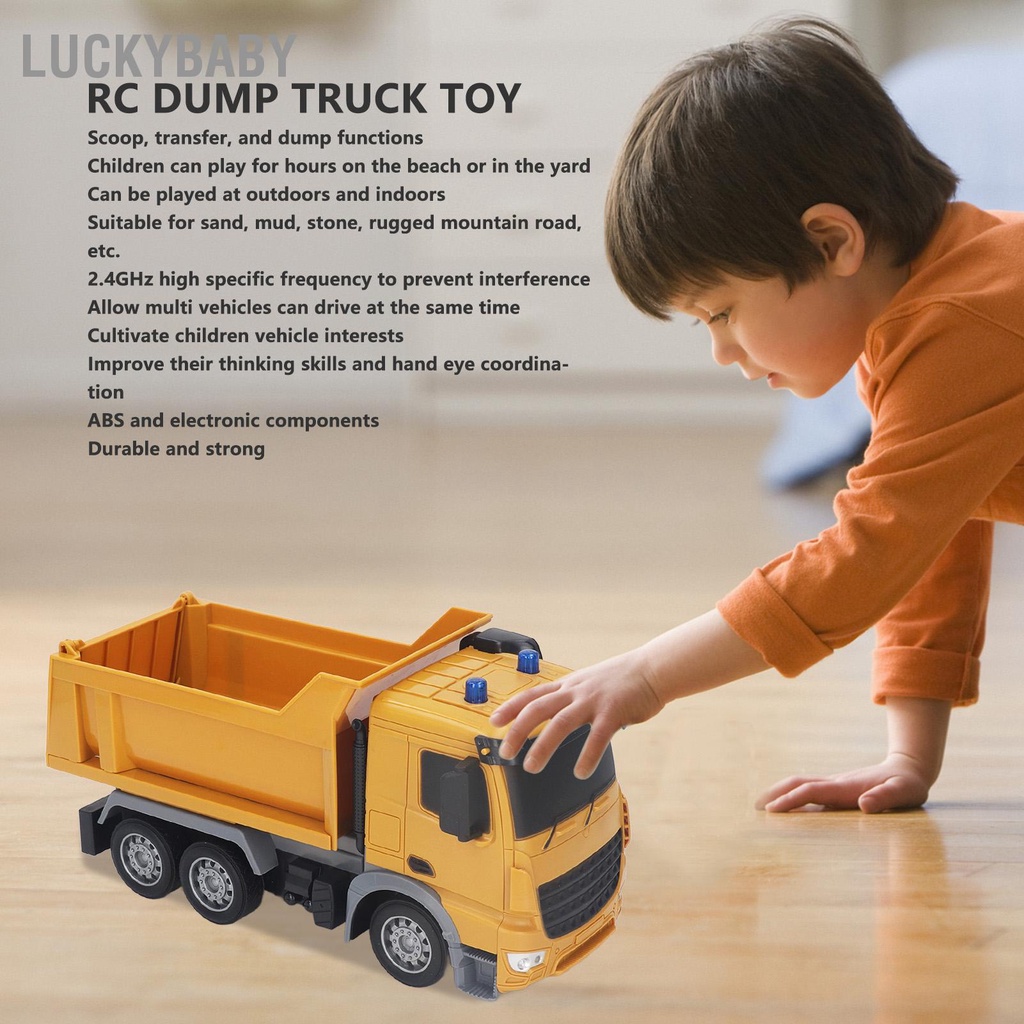 Đồ chơi xe công trình điều khiển từ xa RC Transport 1:24 6WD 2.4Ghz - LUCKYBABY