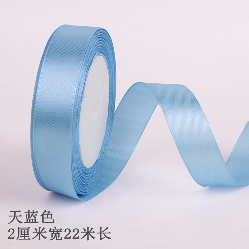 Ruy băng lụa cuộn dài 22m bản rộng 2cm đủ màu sắc