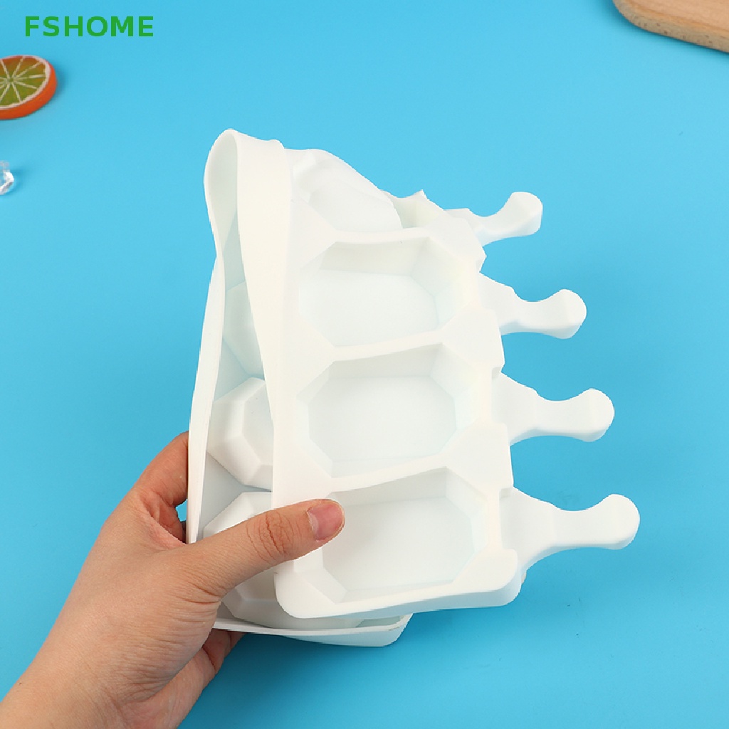 Khuôn Silicon Làm Kem Que 4 / 8 Lỗ Mới