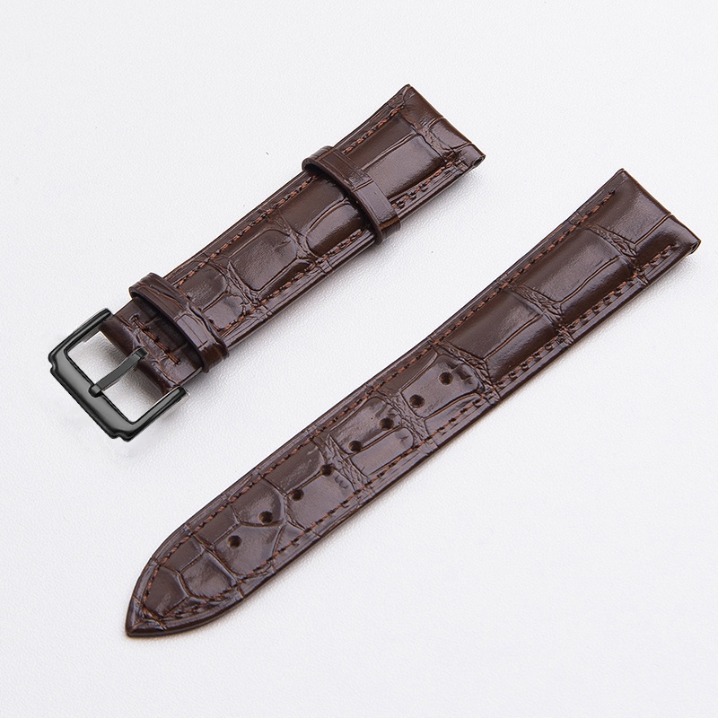 [DA TỐT] Dây da đồng hồ da bò lớp đầu tiên BO-48 KHÓA CÀI chống thấm nước 19 20 21 22mm