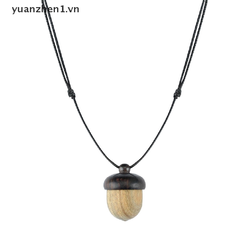 Zheng Vòng cổ Gỗ Mun Dáng Dài Mặt Hình Quả Bắp Ngô Cổ Điển Có Thể Vặn Ra