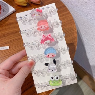 Dây Cột Tóc Co Giãn Hình Hello Kitty / Ếch Dễ Thương Cho Nữ