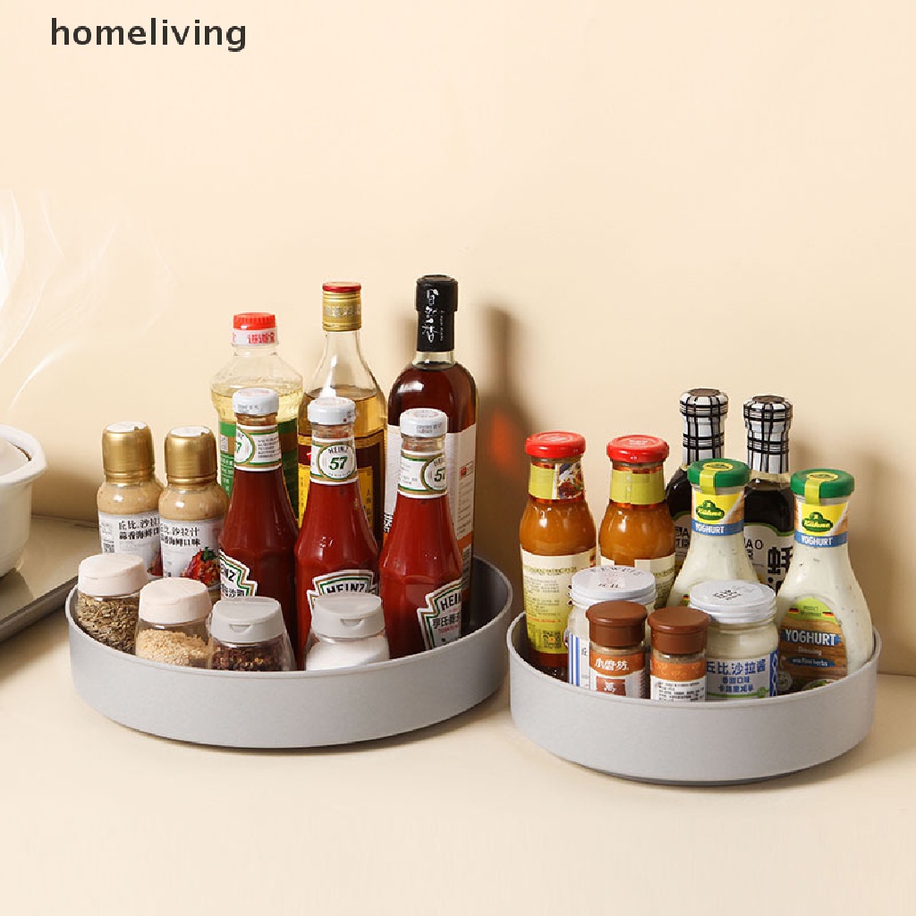 Khay Tròn Xoay 360 Độ Đựng Gia Vị / Mỹ Phẩm / Đồ Dùng Nhà Bếp / Phòng Tắm Chống Trượt