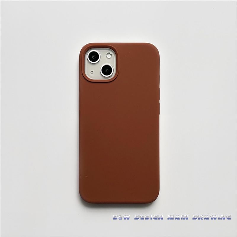Ốp Điện Thoại Silicon Màu Kaki Thời Trang Cho iPhone 14 13 12 11 Pro MAX IX XS MAX XR I6 6s 7 8 Plus SE2020