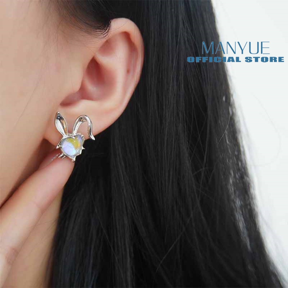 Bông Tai Hình Thỏ Hoạt Hình Phong Cách Hàn Quốc Dễ Thương Chất Lượng Cao