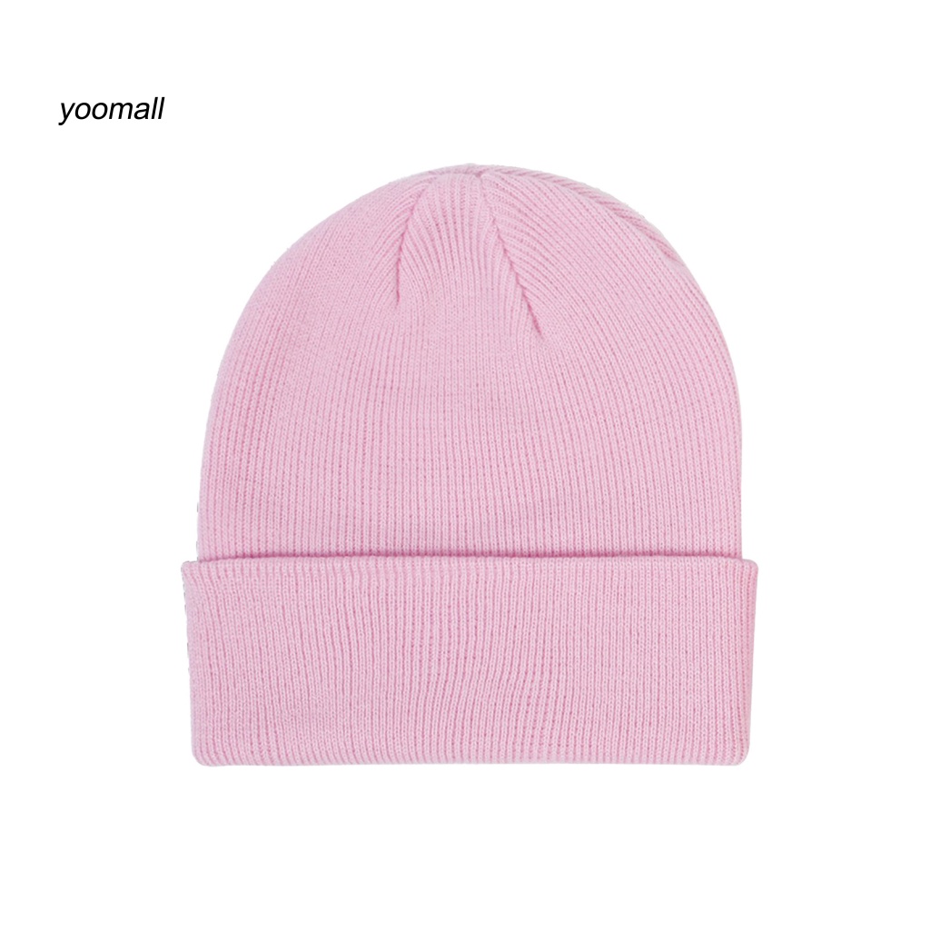 Mũ Beanie Dệt Kim Dày Dặn Màu Kẹo Ngọt Thời Trang Mùa Đông Cho Bé