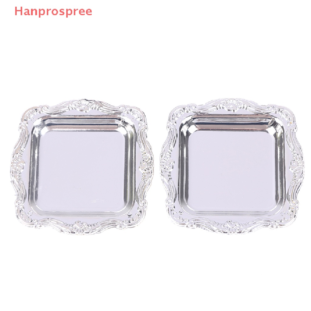 Bộ 2 Khay Trà Mini Bằng Nhựa Dùng Trang Trí Nhà Búp Bê