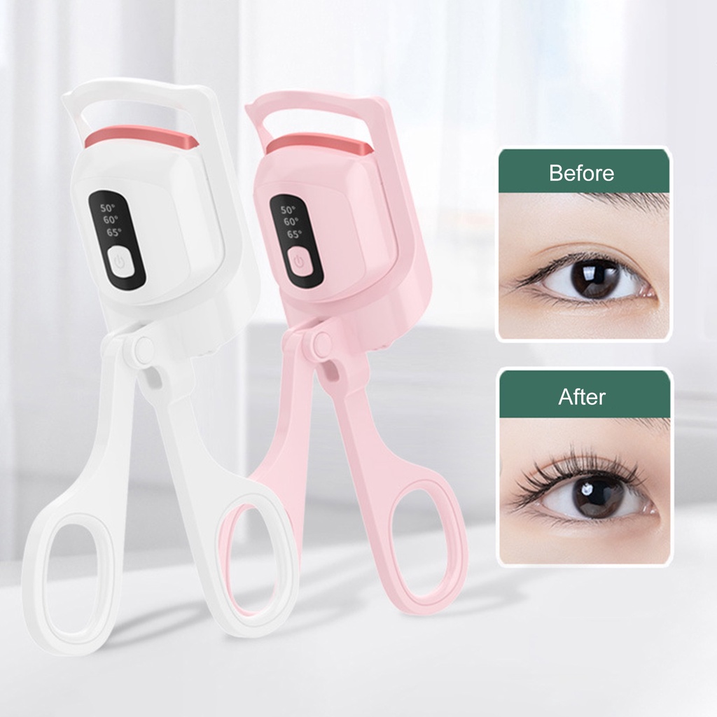 1 Bộ Dụng Cụ Uốn Cong Lông Mi Bằng Nhiệt Độ Lâu Trôi Có Thể Sạc Lại