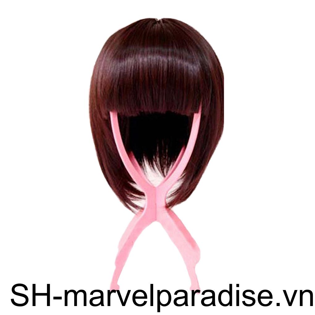 Giá Đỡ Tóc Giả Bằng Nhựa Màu Hồng Có Thể Gấp Gọn Tiện Lợi