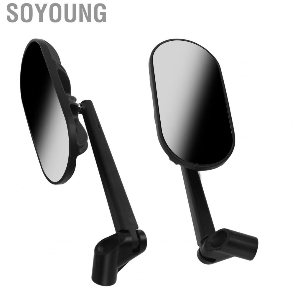 Soyoung Motorcycle Side Mirror  Rear View Real Carbon Fiber Weather Resistance Wide Vision Universal for Motorbikes