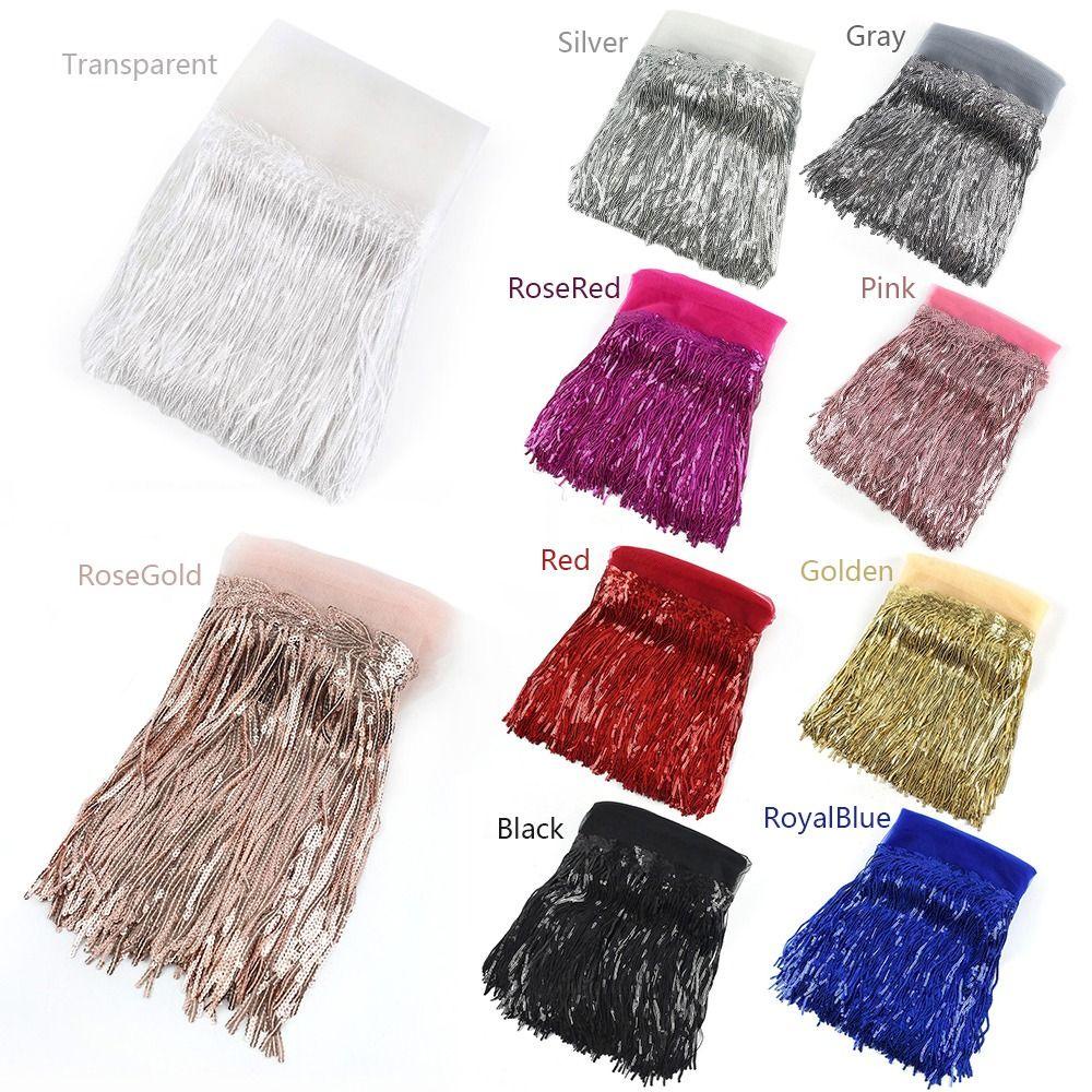 Dải Dây Tua Rua Kim Sa Lấp Lánh 10Yards Dùng Trang Trí Quần Áo Thủ Công