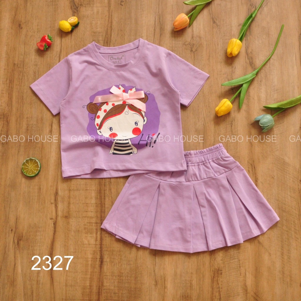 Set áo váy xếp ly thun cotton co giãn 4 chiều hàng chính phẩm siêu xinh mịn mát