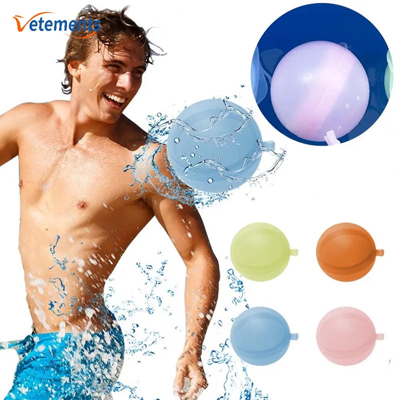 1 Đồ Chơi Bong Bóng Nước Bằng Silicon Mềm Chất Lượng Cao Nhiều Màu Sắc Có Thể Tái Sử Dụng