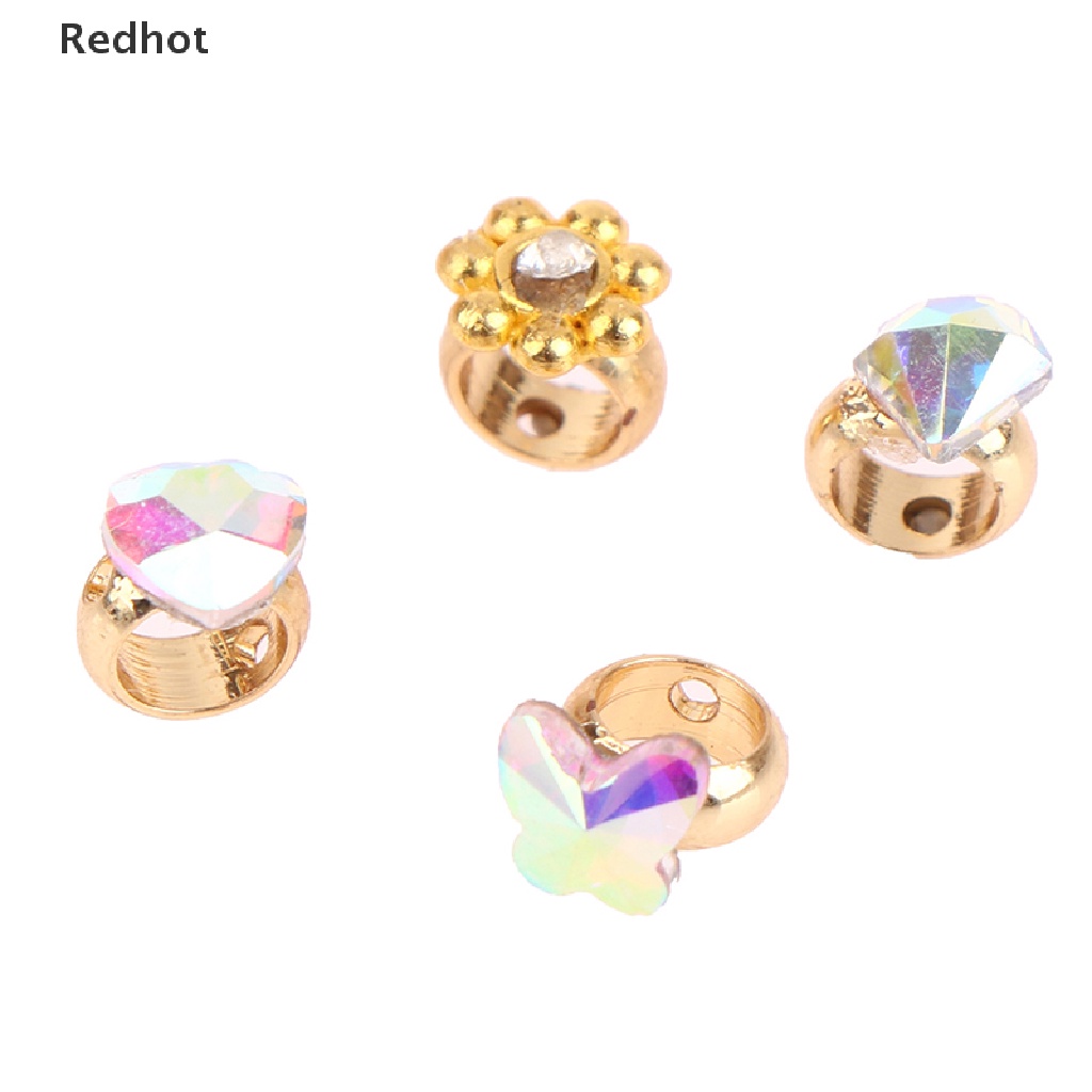 &lt; Redhot &gt; Nhẫn Kim Cương Hình Hoa Hướng Dương / Bướm / Trái Tim Mini Trang Trí Nhà Búp Bê Thu Nhỏ 1: 6