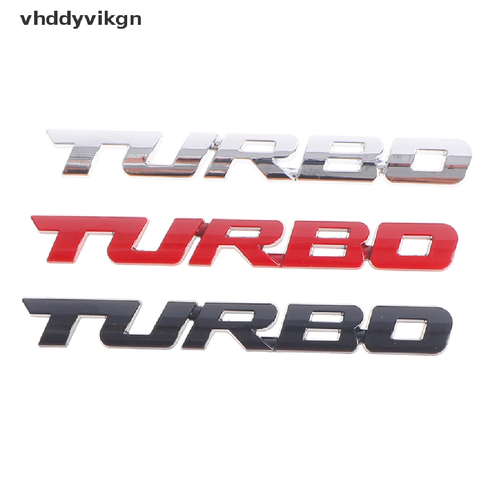 Miếng Dán Chữ Turbo 3D Bằng Kim Loại Trang Trí Xe Hơi Xe Máy
