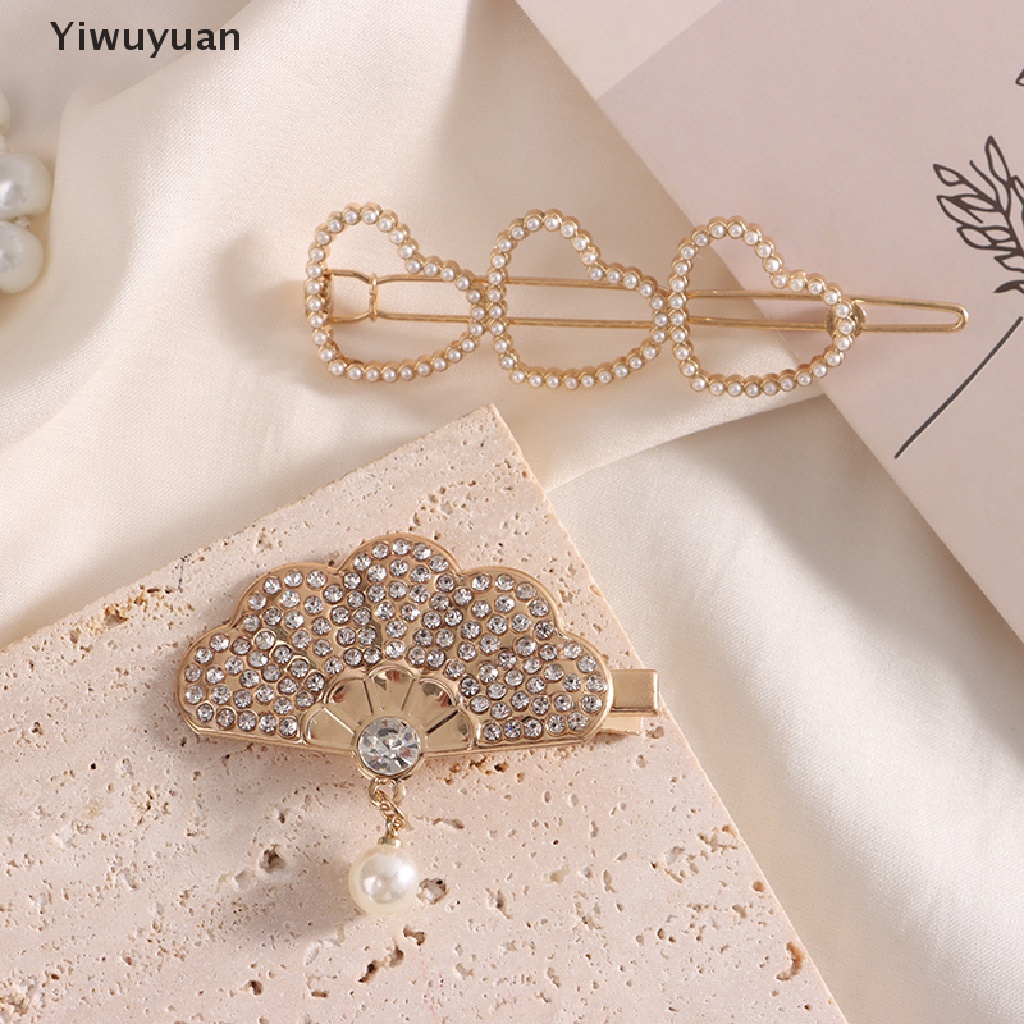 1 Kẹp Tóc Hình Trái Tim Đính Đá Thời Trang