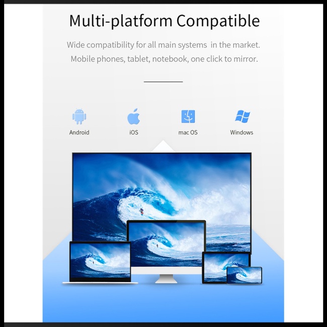 Thiết Bị Kết Nối Hdmi Không Dây Cho Điện Thoại Di Động Với Màn Hình HD